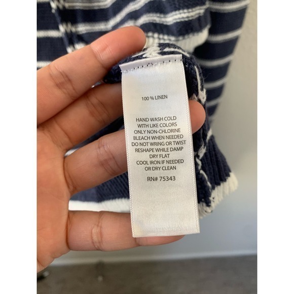 Cynthia Rowley Striped 100% Linen Open Cardigan Sweater‎ - Picture 4 of 4